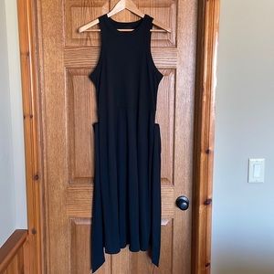 Black ribbed tank dress